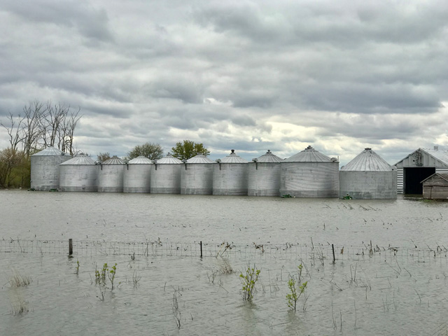 Grains caught in the 2019 flooding in early spring will be eligible for payments under disaster details released Monday by USDA. Farmers who were hit by disasters in 2019 will only receive 50% of their initial damages while USDA monitors available funds. (DTN file photo) 